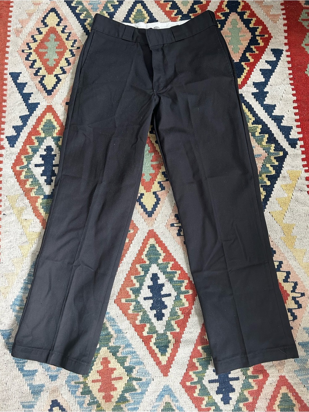 Dickies Black Straight-Leg Dress Pants